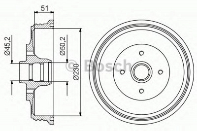 BOSCH 0986477178 -  Тормозной барабан