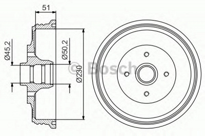 BOSCH 0986477179 -  Тормозной барабан