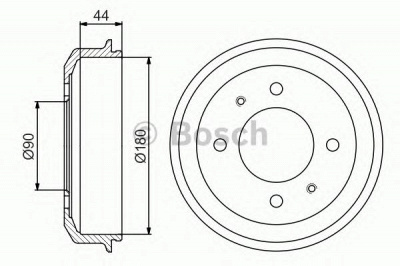 BOSCH 0986477181 - Тормозной барабан