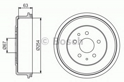 BOSCH 0986477183 -  Тормозной барабан