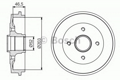 BOSCH 0986477184 -  Тормозной барабан