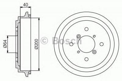 BOSCH 0986477188 -  Тормозной барабан