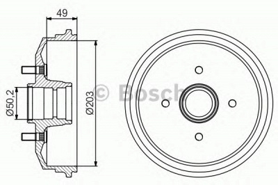 BOSCH 0986477190 -  Тормозной барабан