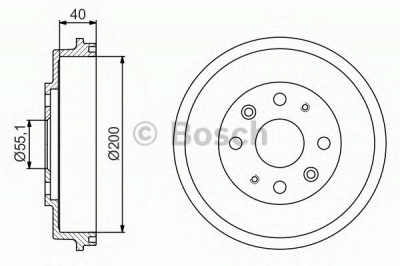 BOSCH 0986477191 -  Тормозной барабан