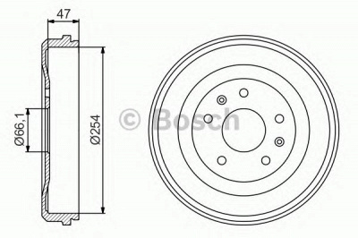 BOSCH 0986477193 -  Тормозной барабан