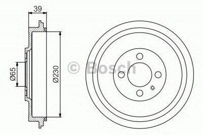 BOSCH 0986477194 -  Тормозной барабан