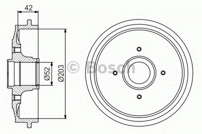 BOSCH 0986477201 -  Тормозной барабан