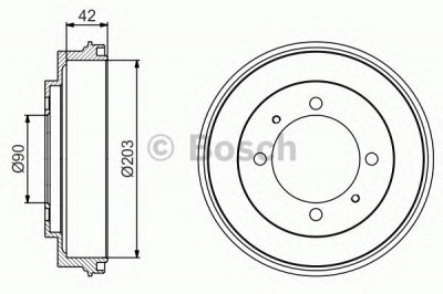 BOSCH 0986477202 - Тормозной барабан