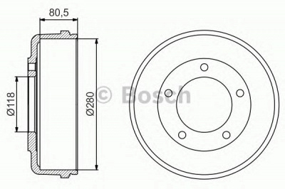BOSCH 0986477203 -  Тормозной барабан