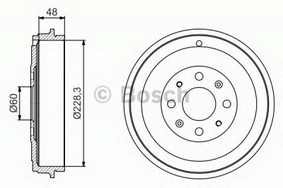BOSCH 0986477208 -  Тормозной барабан