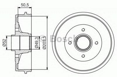 BOSCH 0986477211 -  Тормозной барабан