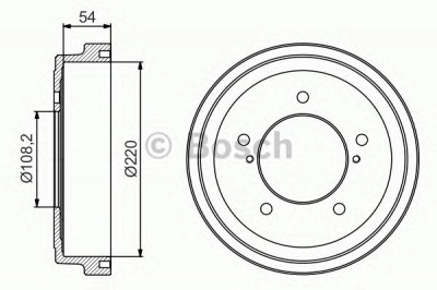 BOSCH 0986477213 -  Тормозной барабан