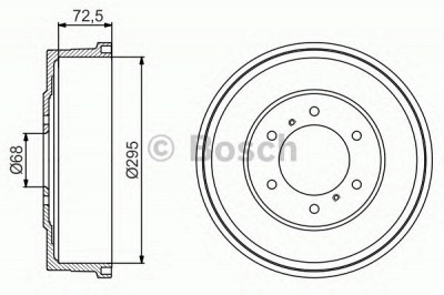 BOSCH 0986477215 - Тормозной барабан