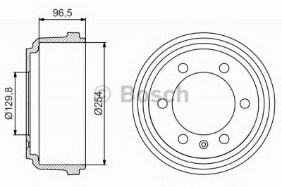 BOSCH 0986477218 -  Тормозной барабан