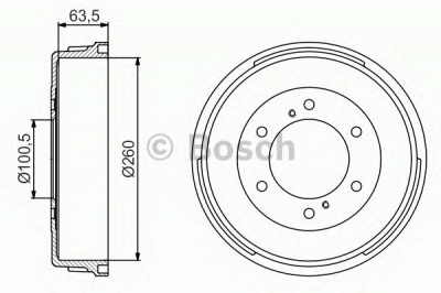BOSCH 0986477223 -  Тормозной барабан