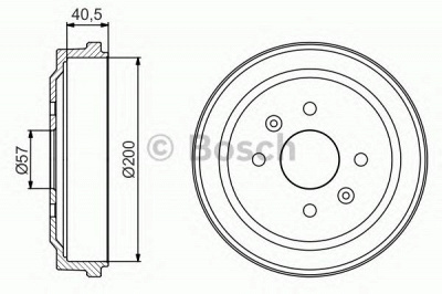 BOSCH 0986477225 -  Тормозной барабан