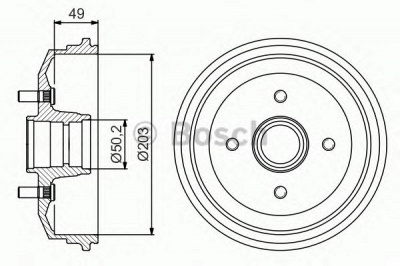 BOSCH 0986477226 -  Тормозной барабан