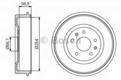 BOSCH 0986477227 -  Тормозной барабан