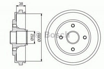 BOSCH 0986477229 -  Тормозной барабан