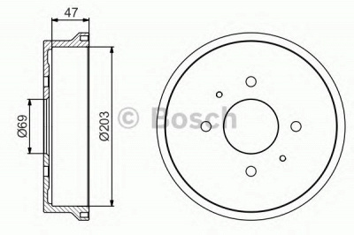 BOSCH 0986477235 -  Тормозной барабан