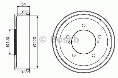 BOSCH 0986477236 -  Тормозной барабан