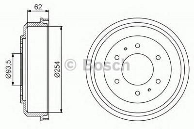 BOSCH 0986477237 -  Тормозной барабан