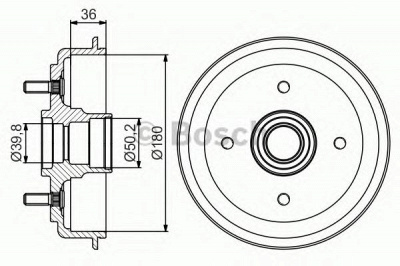 BOSCH 0986477238 -  Тормозной барабан