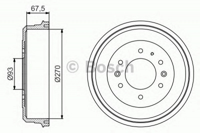 BOSCH 0986477249 -  Тормозной барабан