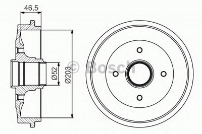 BOSCH 0986477253 -  Тормозной барабан