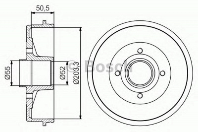 BOSCH 0986477254 -  Тормозной барабан