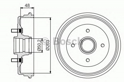 BOSCH 0986477258 -  Тормозной барабан