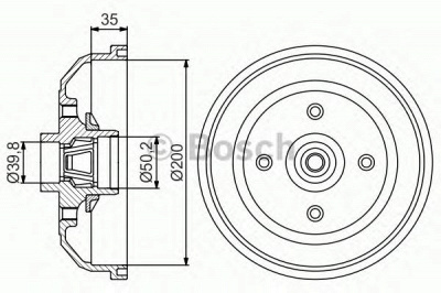 BOSCH 0986477260 -  Тормозной барабан