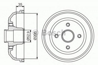 BOSCH 0986477265 - Тормозной барабан
