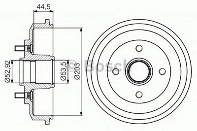 BOSCH 0986477266 -  Тормозной барабан