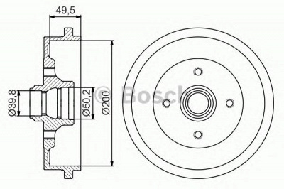 BOSCH 0986477267 -  Тормозной барабан