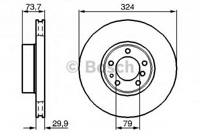BOSCH 0986478024 -  Тормозной диск