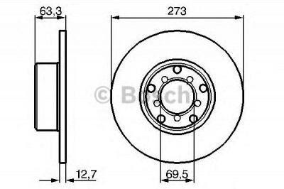 BOSCH 0986478055 -  Тормозной диск
