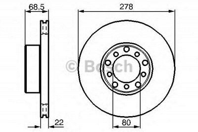 BOSCH 0986478061 -  Тормозной диск