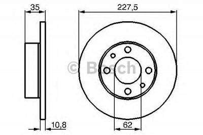 BOSCH 0986478063 -  Тормозной диск