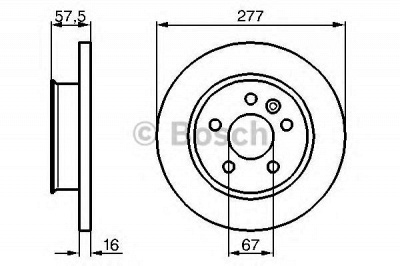 BOSCH 0986478065 -  Тормозной диск