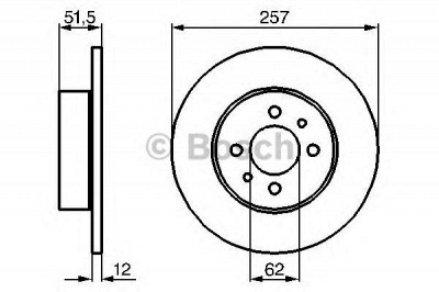 BOSCH 0986478066 -  Тормозной диск