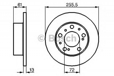 BOSCH 0986478067 -  Тормозной диск