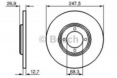 BOSCH 0986478071 - Тормозной диск