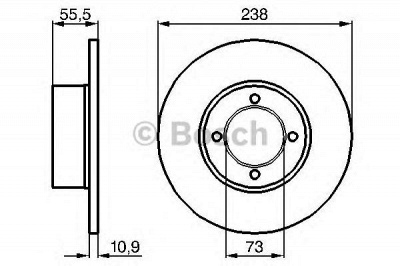 BOSCH 0986478079 -  Тормозной диск