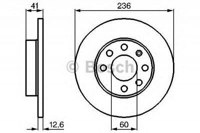 BOSCH 0986478081 -  Тормозной диск