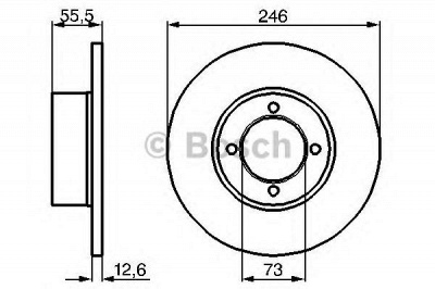 BOSCH 0986478082 -  Тормозной диск