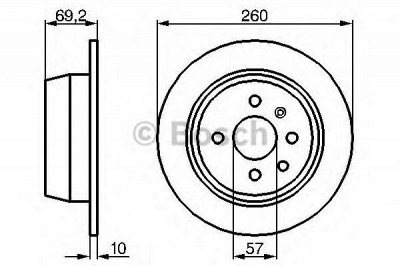 BOSCH 0986478086 -  Тормозной диск