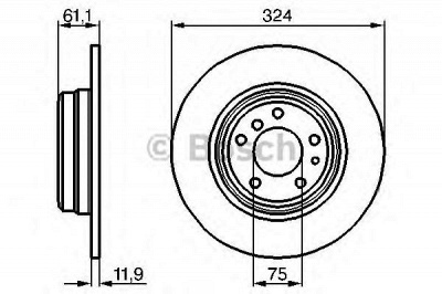 BOSCH 0986478095 -  Тормозной диск