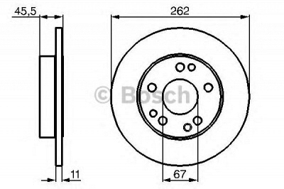 BOSCH 0986478114 -  Тормозной диск