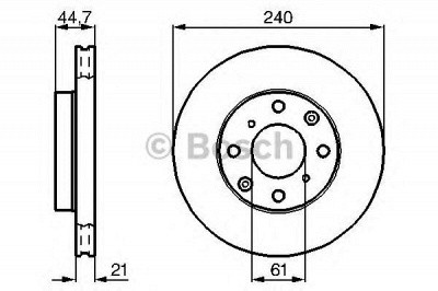 BOSCH 0986478115 -  Тормозной диск